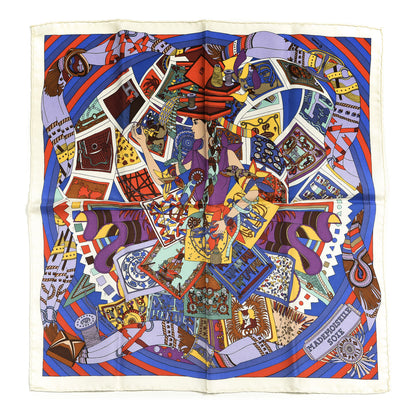 Hermes Silk Mademoiselle Soie Pocket Square Scarf 1 of 3