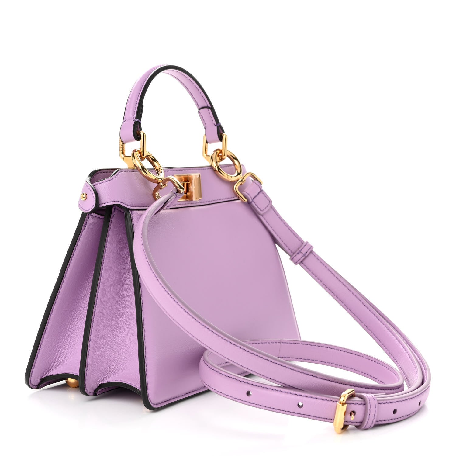 Fendi Shiny Nappa Petite Peekaboo I SEE U Satchel Violetta 3 of 10