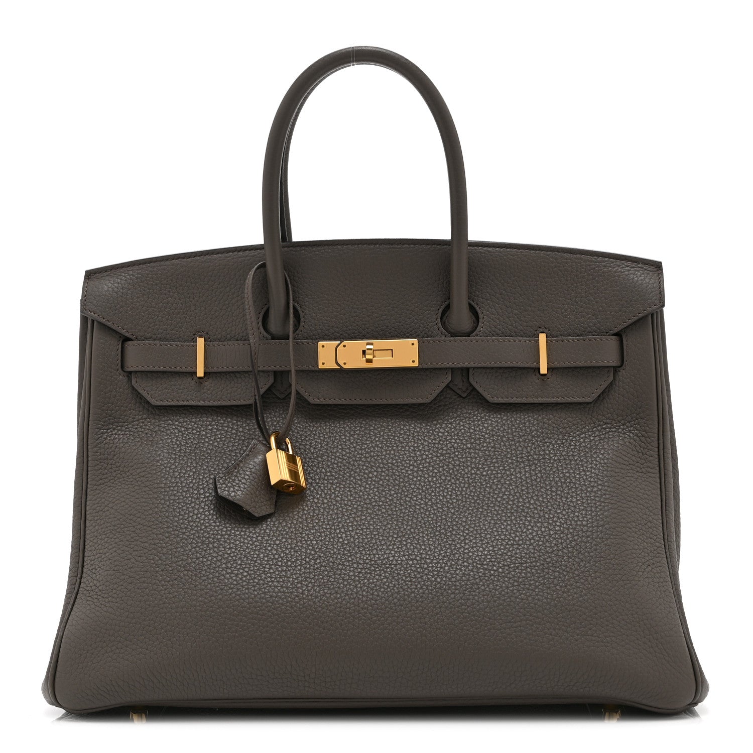 Hermes Taurillon Clemence Birkin 35 Etain 1 of 10