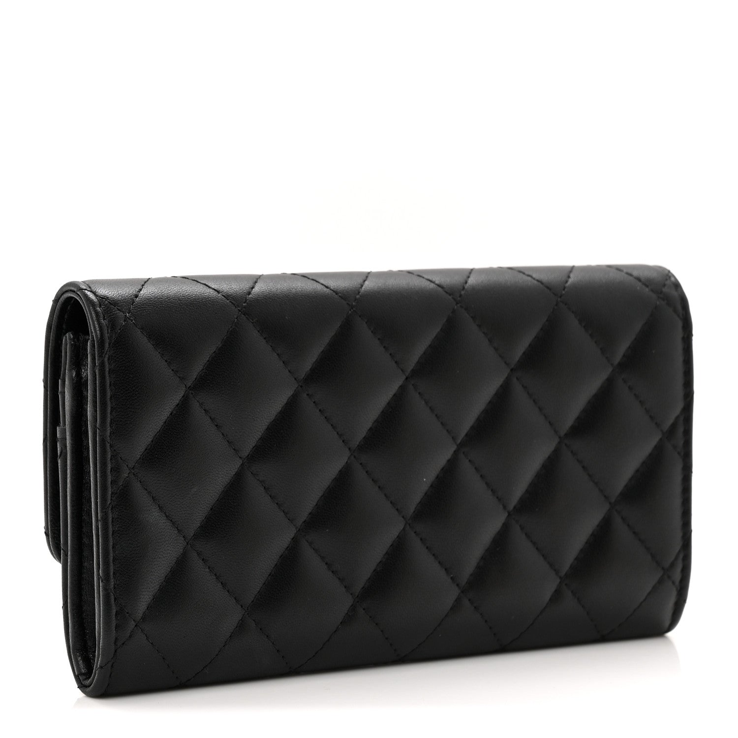 Chanel Calfskin Quilted Crystal CC Star Flap Wallet Black 3 of 7