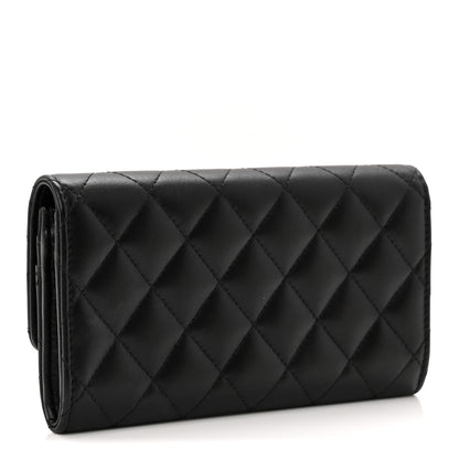 Chanel Calfskin Quilted Crystal CC Star Flap Wallet Black 3 of 7
