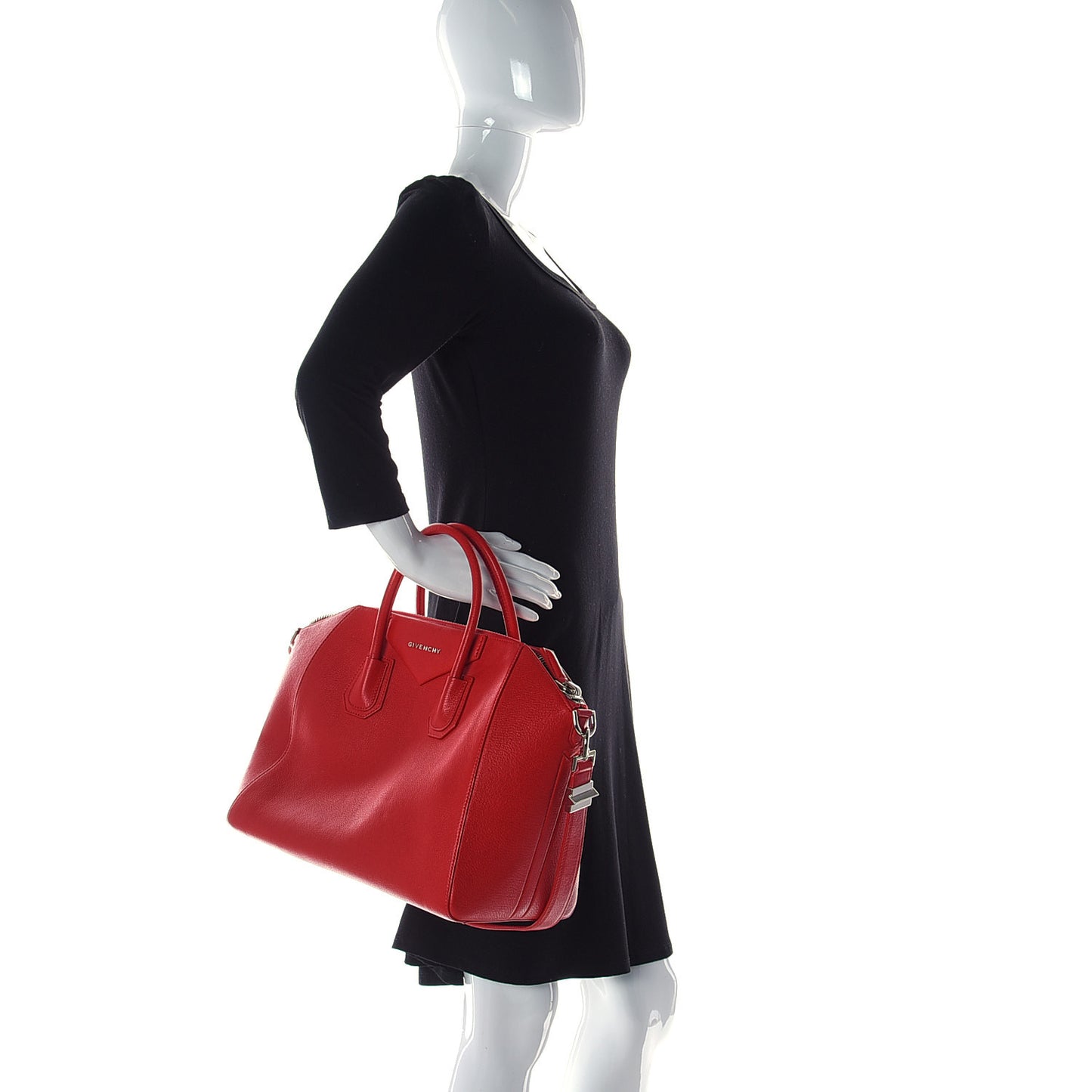 Sugar Goatskin Medium Antigona Red