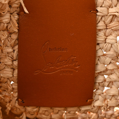 Christian Louboutin Raffia Calfskin Mini By My Side Tote Beige 6 of 10