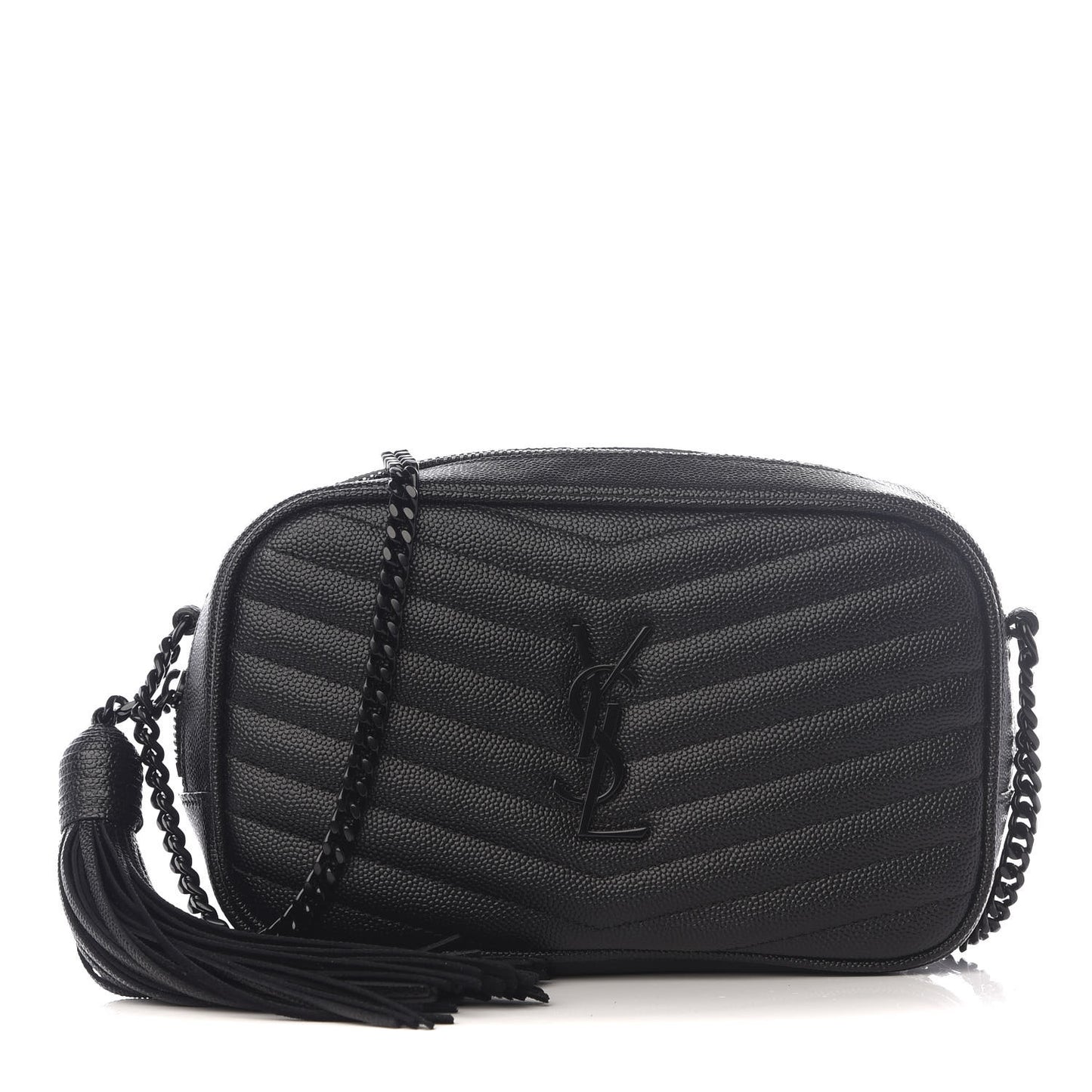 Grain De Poudre Matelasse Monogram Mini Lou Camera Bag Black