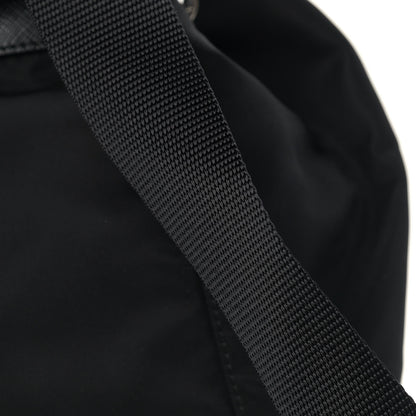 Prada Nylon Vela Saffiano Medium Cinch Backpack Black 10 of 11