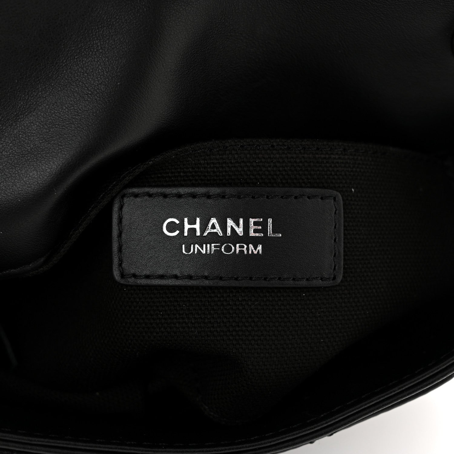 Chanel Calfskin Quilted CC Uniform Flap Belt Bag Black 5 of 10