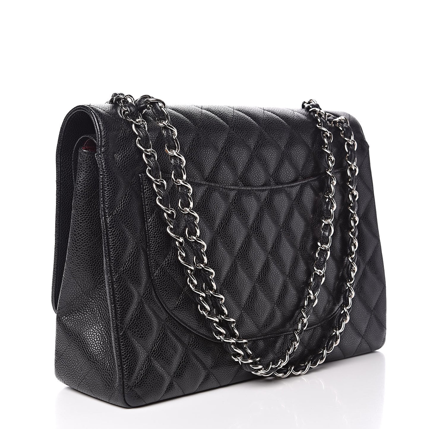 Caviar Quilted Maxi Double Flap Black