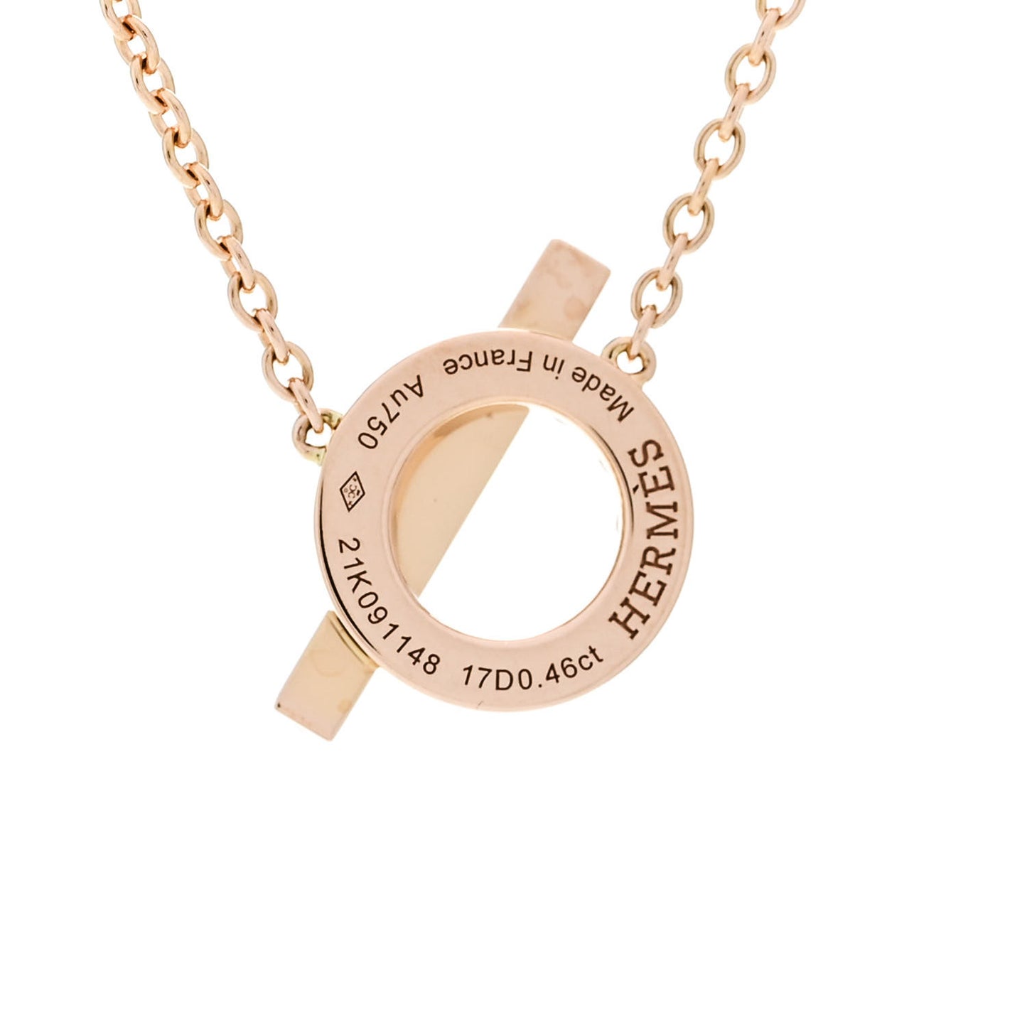 18K Rose Gold Diamond Finesse Pendant Necklace