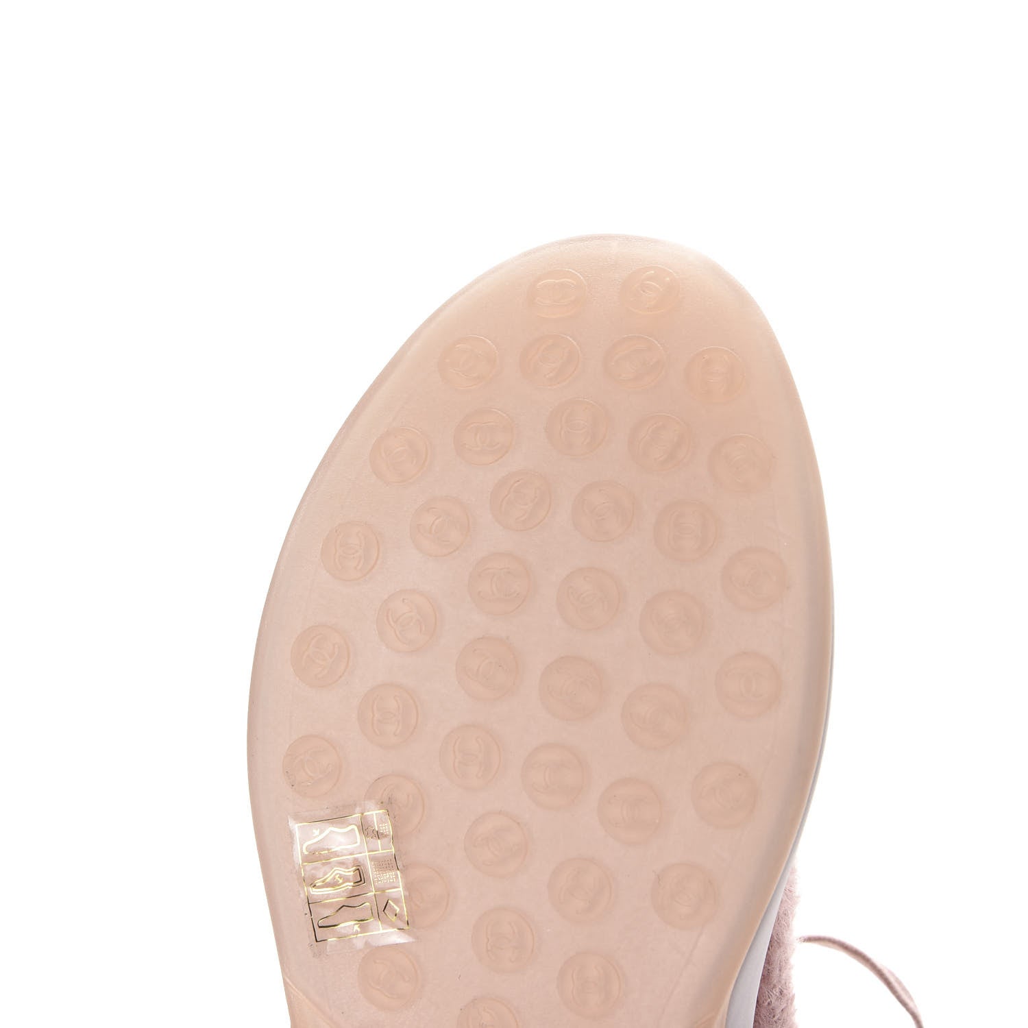 Chanel Fabric Calfskin Suede CC Womens Sneakers 38.5 Pink 8 of 9