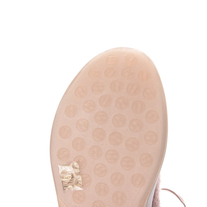 Chanel Fabric Calfskin Suede CC Womens Sneakers 38.5 Pink 8 of 9