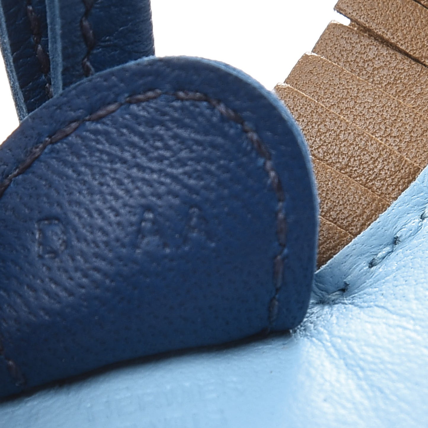 Milo Lambskin Grigri Rodeo Horse Bag Charm PM Celeste Bleu De Malte Kraft