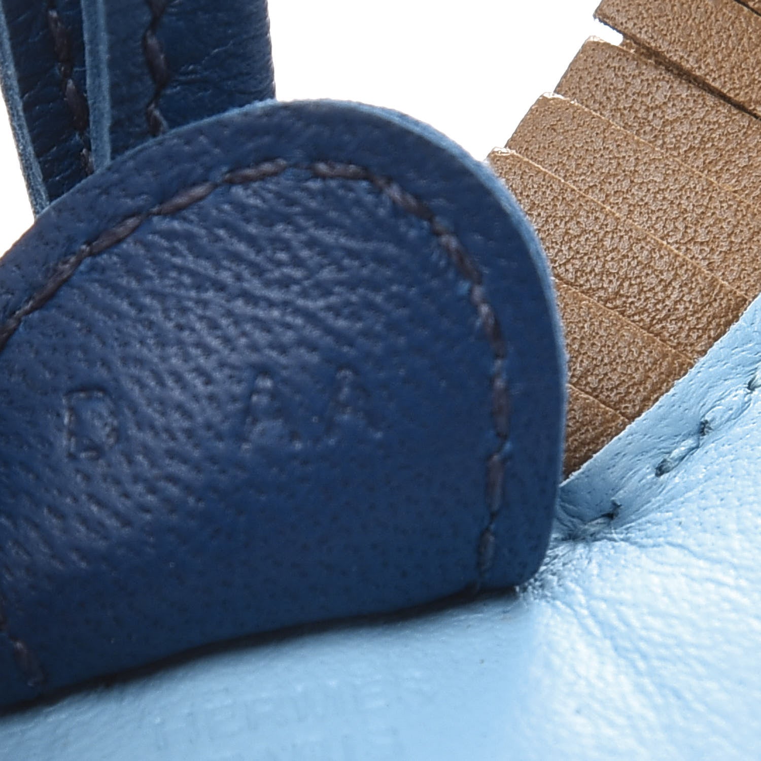 Hermes Milo Lambskin Grigri Rodeo Horse Bag Charm PM Celeste Bleu De Malte Kraft 4 of 6
