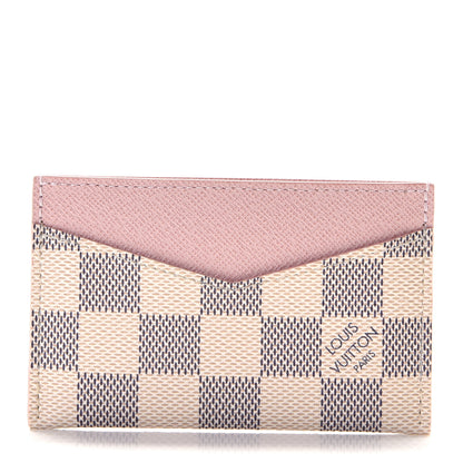 Louis Vuitton Damier Azur Daily Card Holder Rose Ballerine 1 of 7