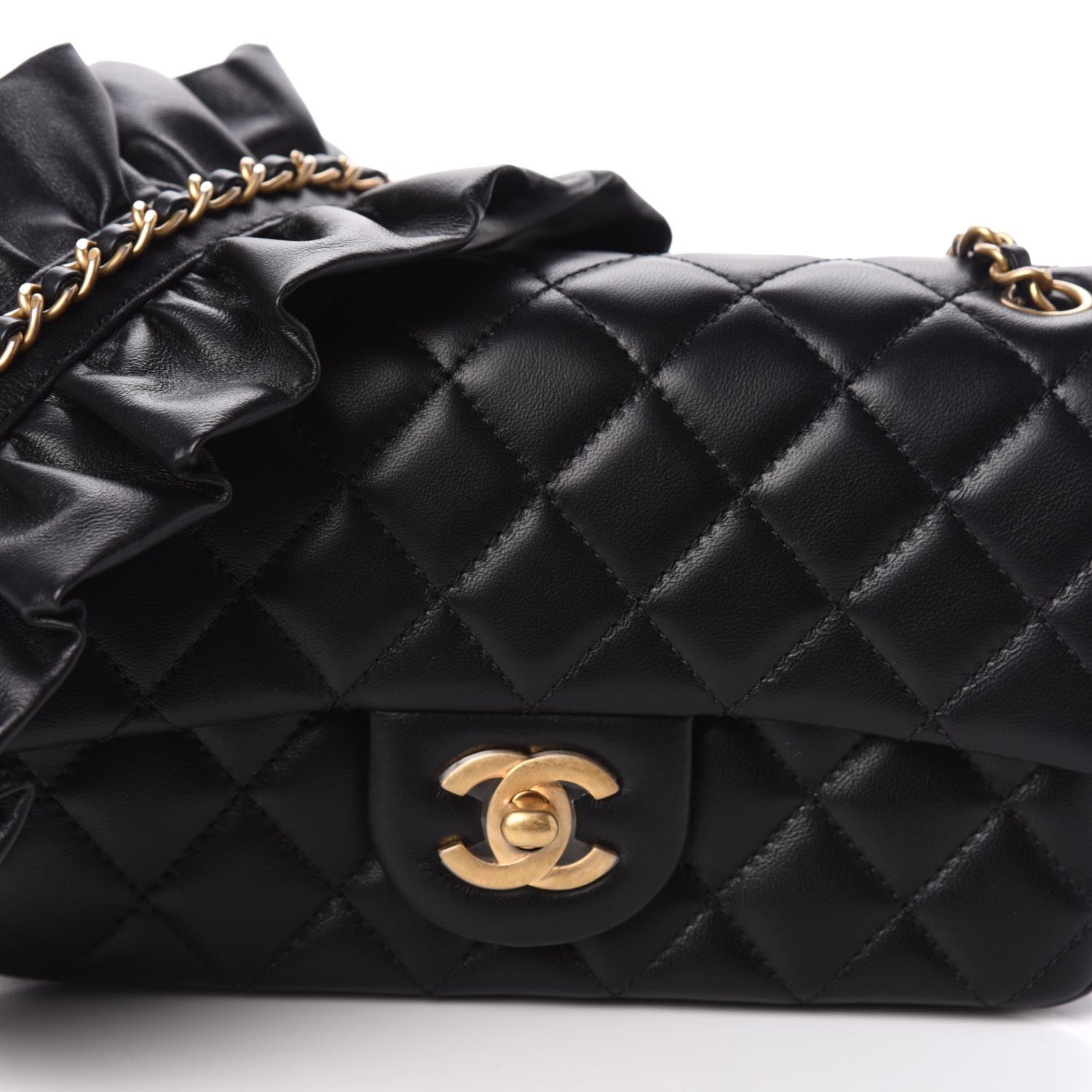 Chanel Lambskin Quilted Mini Romance Rectangular Flap Black 8 of 10