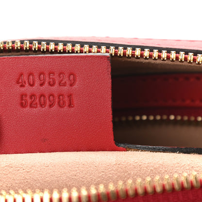 Gucci GG Supreme Monogram Kingsnake Heart Embroidered Small Boston Red 7 of 10