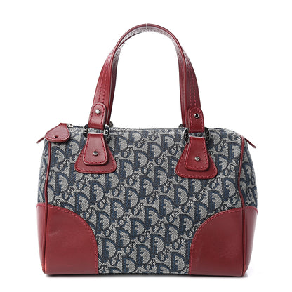 Christian Dior Monogram Boston Navy Red 1 of 11