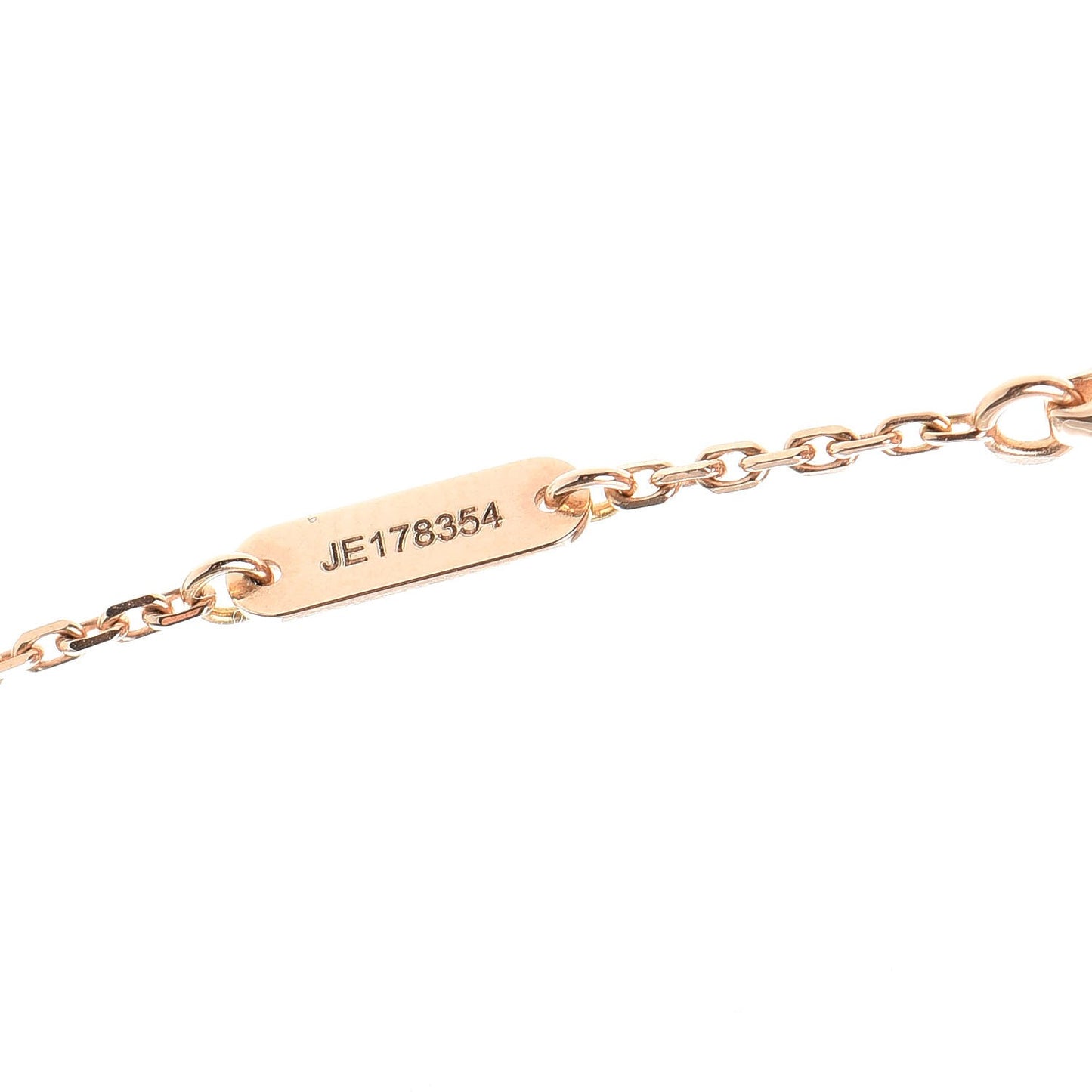18K Rose Gold Diamond Grey Mother of Pearl Vintage Alhambra Pendant Necklace