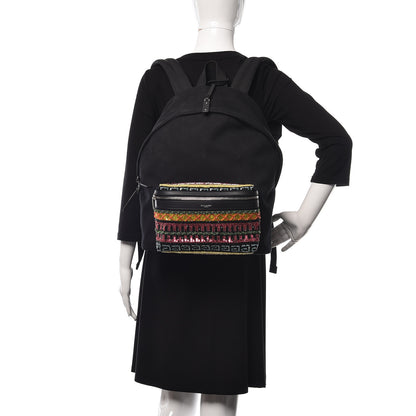 Saint Laurent Canvas Sequins City Backpack Black 2 of 11