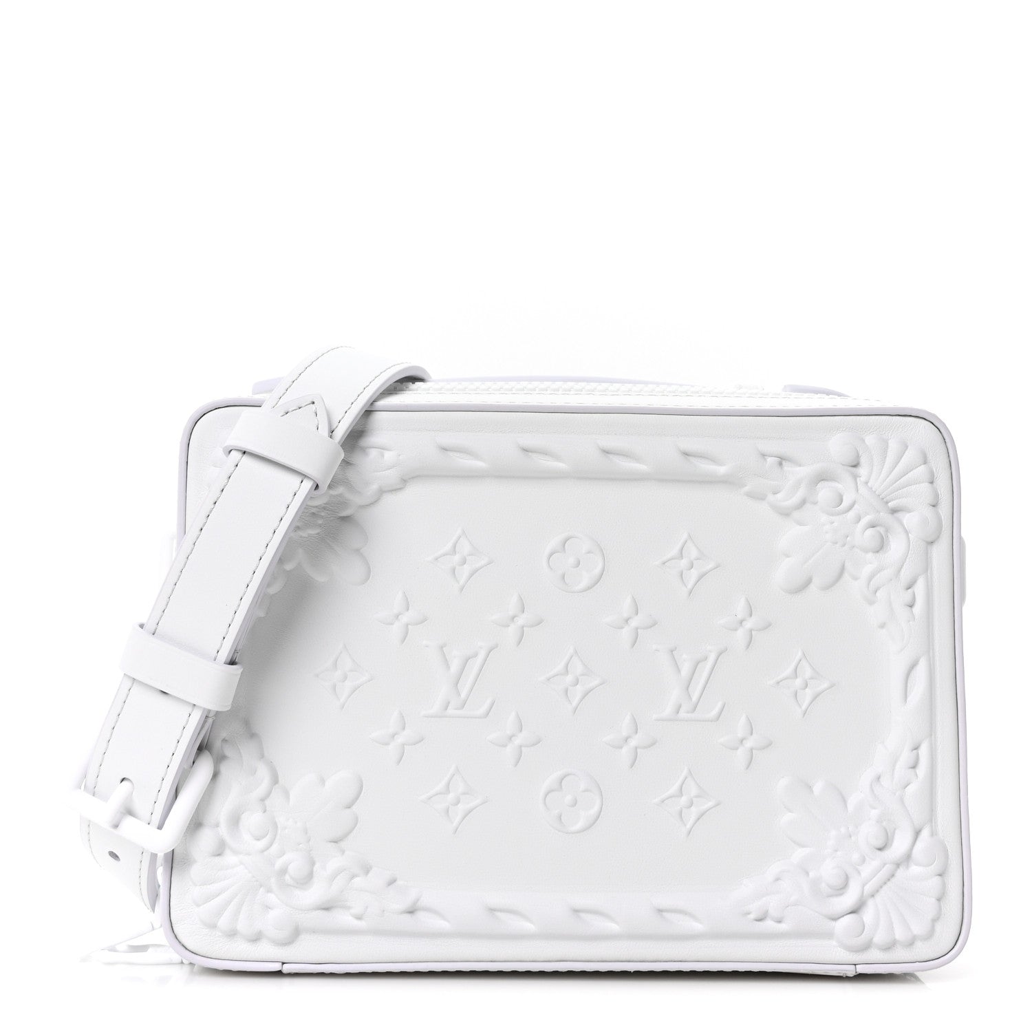 Louis Vuitton Calfskin LV Ornament Soft Trunk Optic White 1 of 9