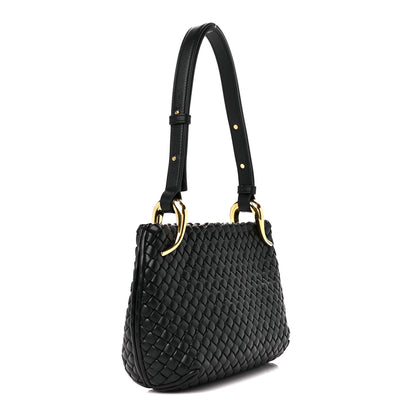 Bottega Veneta Nappa Intrecciato Small Clicker Shoulder Bag Black 3 of 11
