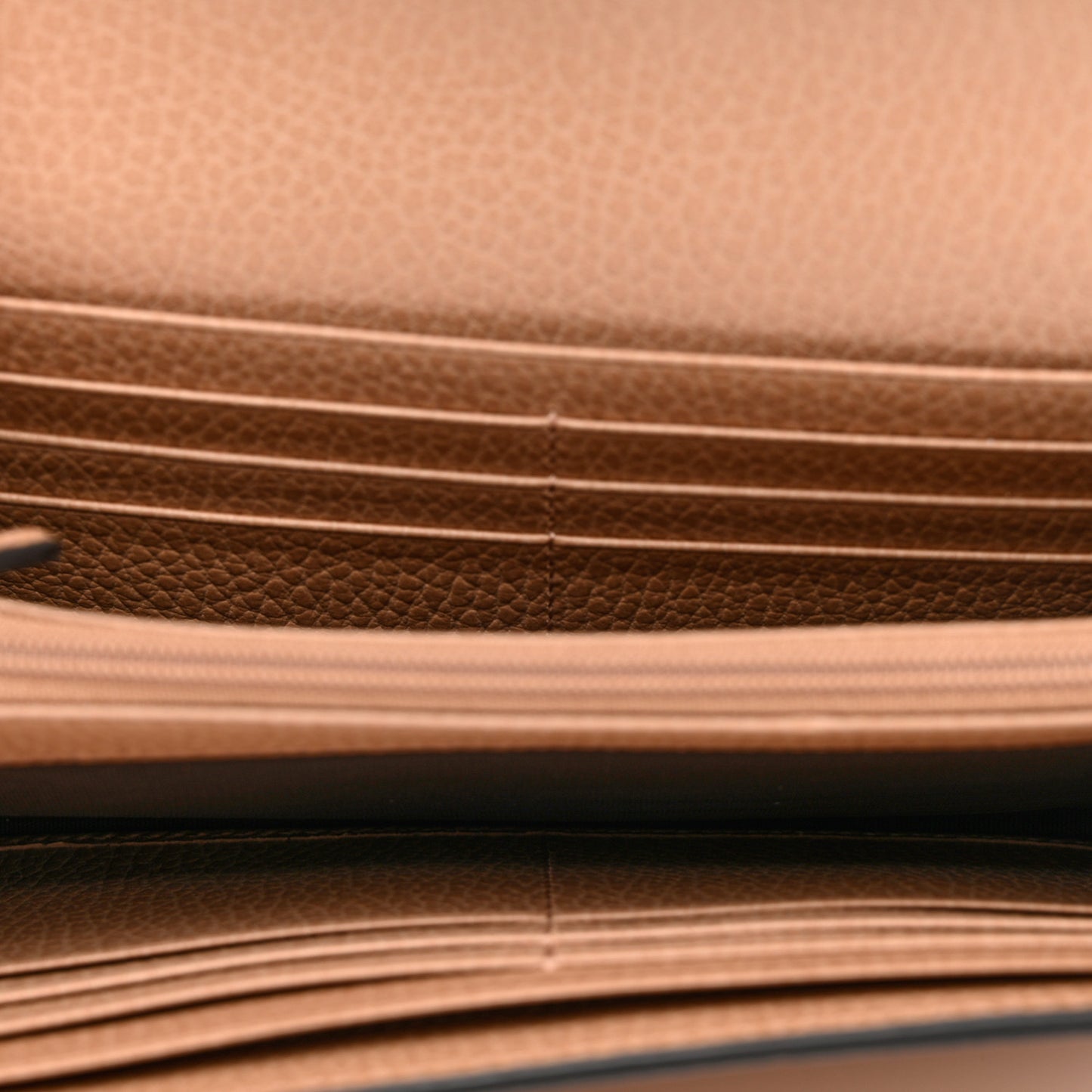 Dollar Calfskin Interlocking G Continental Wallet Camelia