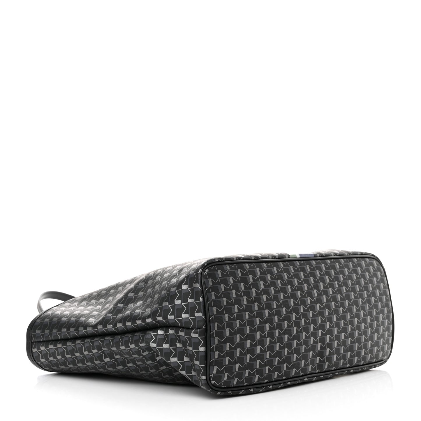 Grained Calfskin Canvas 1920 Oh! Tote Ruban MM Carbon Silver