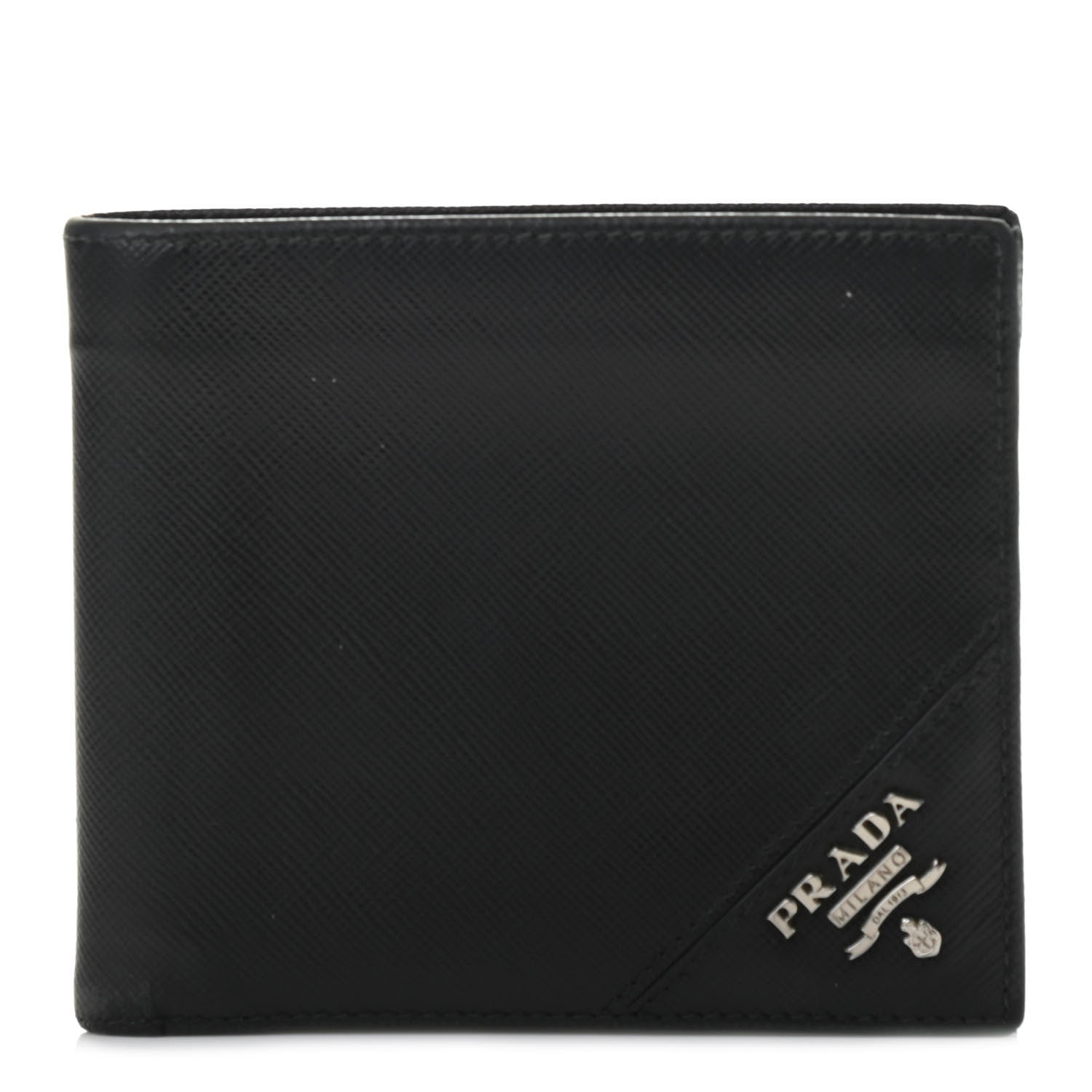 Prada Saffiano Bi-Fold Wallet Black 1 of 6