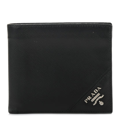Prada Saffiano Bi-Fold Wallet Black 1 of 6