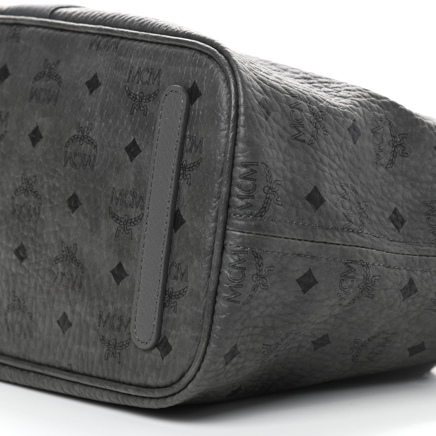MCM Visetos Medium Reversible Shopper Tote Phantom Grey 8 of 8