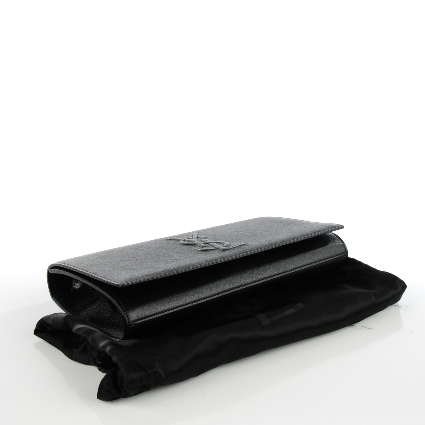 Calfskin Monogram Large Belle De Jour Clutch Black