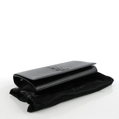 Saint Laurent Calfskin Monogram Large Belle De Jour Clutch Black 4 of 7