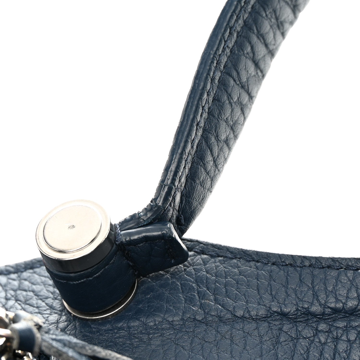 Balenciaga Veau Grana Perforated Blackout Hardware Nano City Bleu Profond 14 of 15