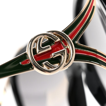 Gucci Round Frame Injected GG0226S Sunglasses Black 9 of 10