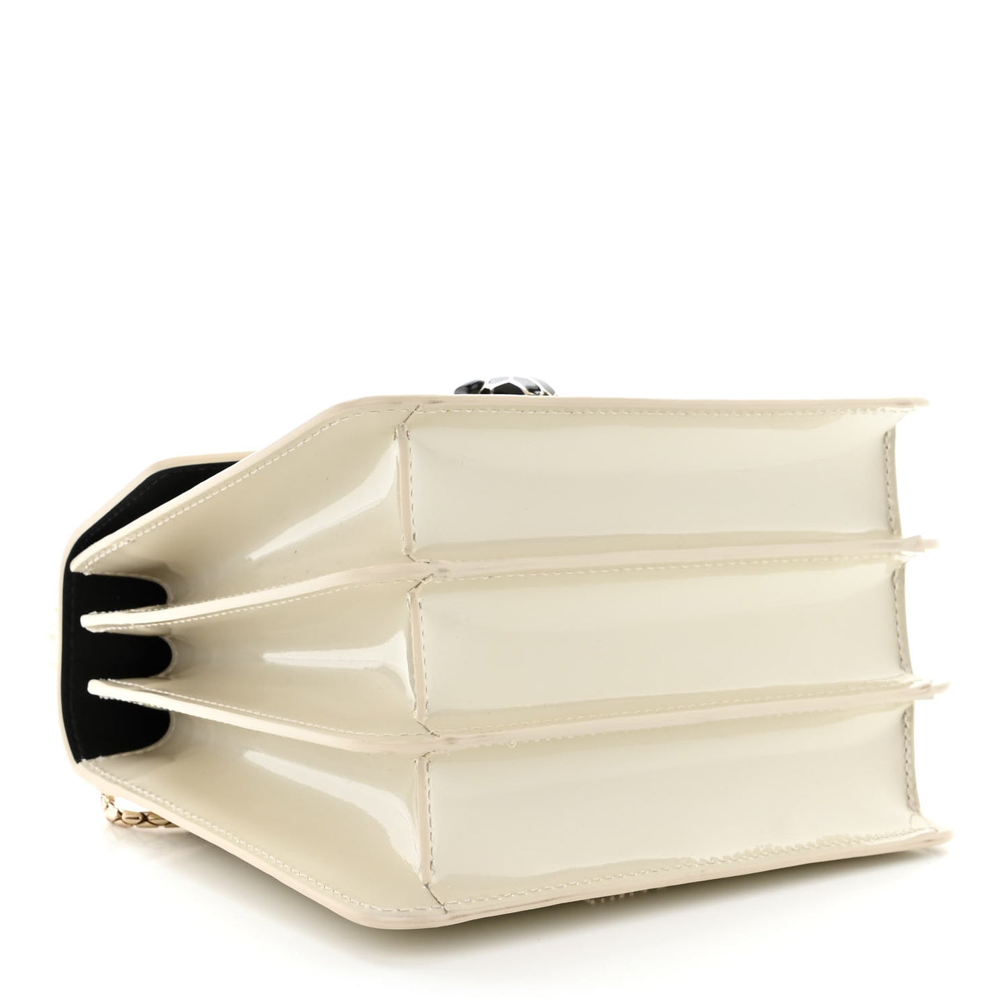 Patent Serpenti Forever Top Handle White