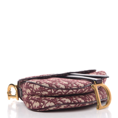 Christian Dior Oblique Saddle Bag Burgundy 4 of 8