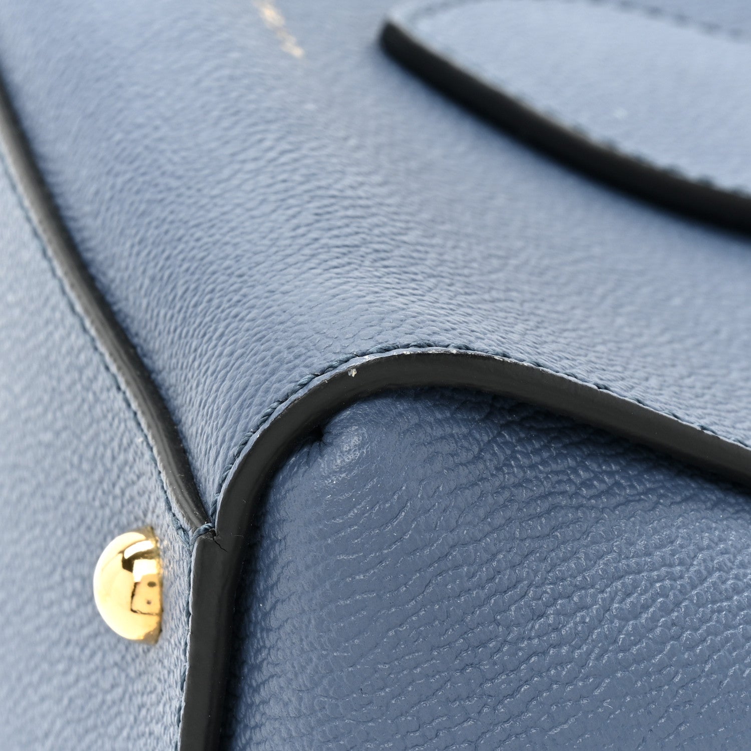 Burberry Soft Grain Calfskin Small Buckle Tote Steel Blue 11 of 14