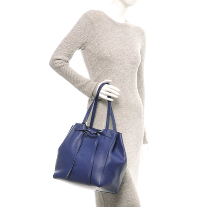 Celine Soft Grained Calfskin Small Belt Cabas Phantom Indigo 2 of 6
