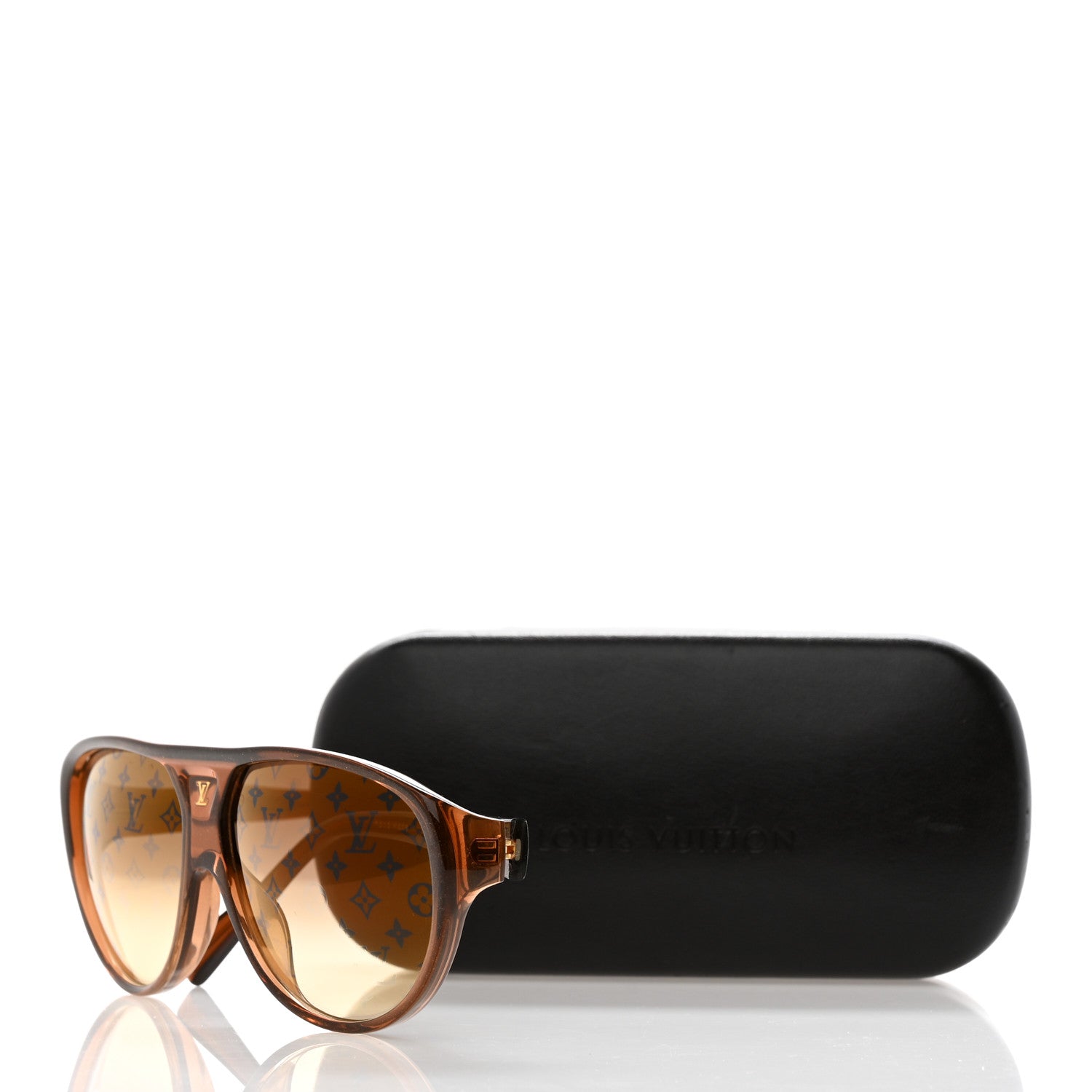 Louis Vuitton Acetate Illusion Monogram Sunglasses Z0162W Brown Glitter 8 of 8