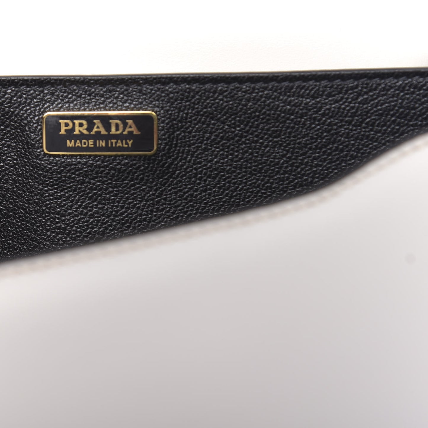 City Calfskin Saffiano Cahier Bag White Black