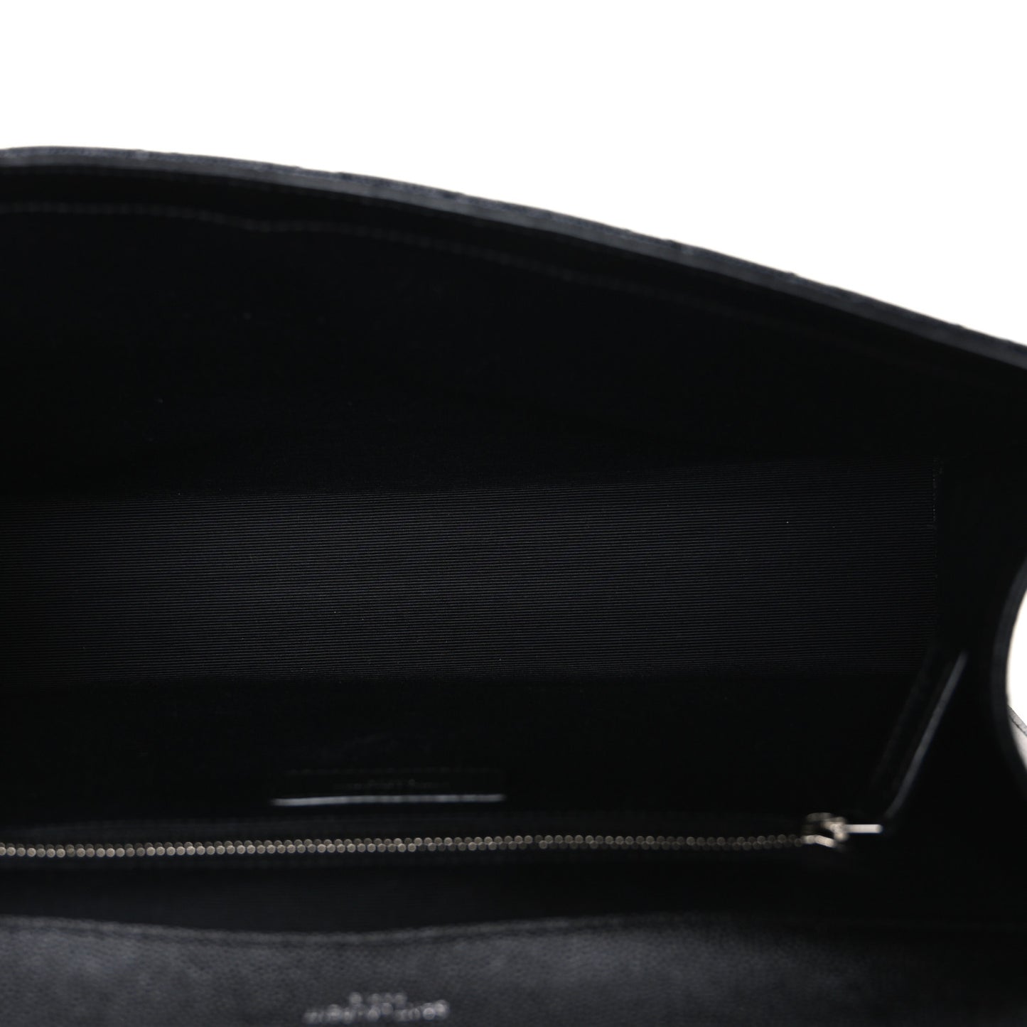 Grain De Poudre Textured Mixed Matelasse Large Triquilt Monogram Satchel Black