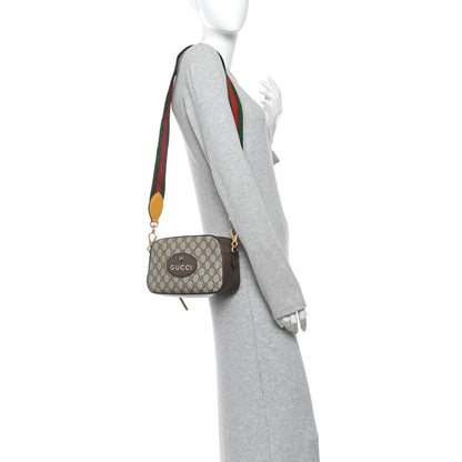 Gucci GG Supreme Monogram Web Neo Vintage Shoulder Bag Beige New Acero Crop 2 of 10