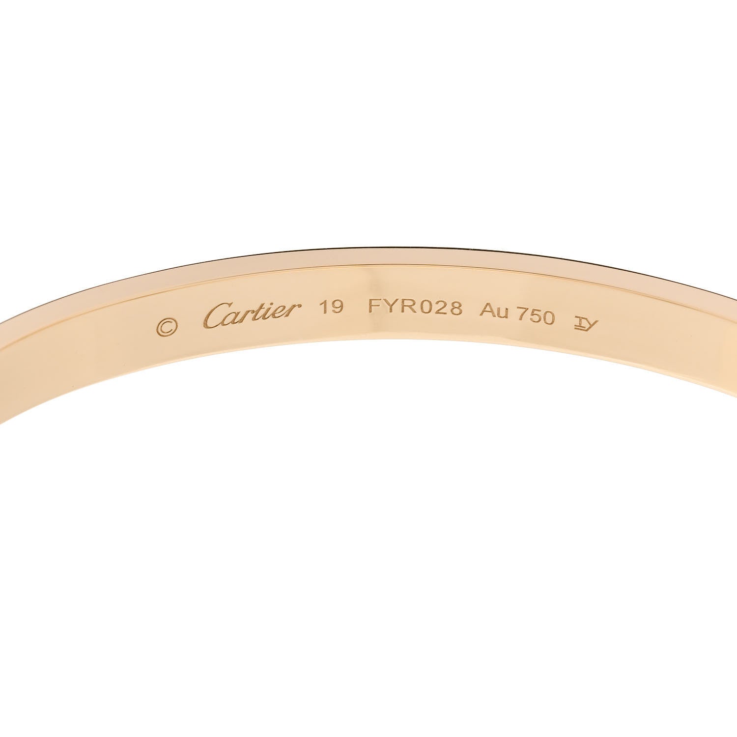 Cartier 18K Yellow Gold LOVE Bracelet 19 4 of 6