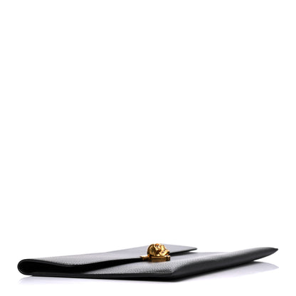 Alexander McQueen Calfskin Skull Envelope Clutch Black 3 of 4