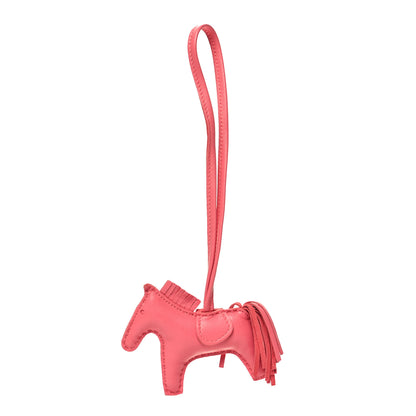 Hermes Milo Lambskin Grigri Rodeo Horse Bag Charm PM Rose Azalee 1 of 3