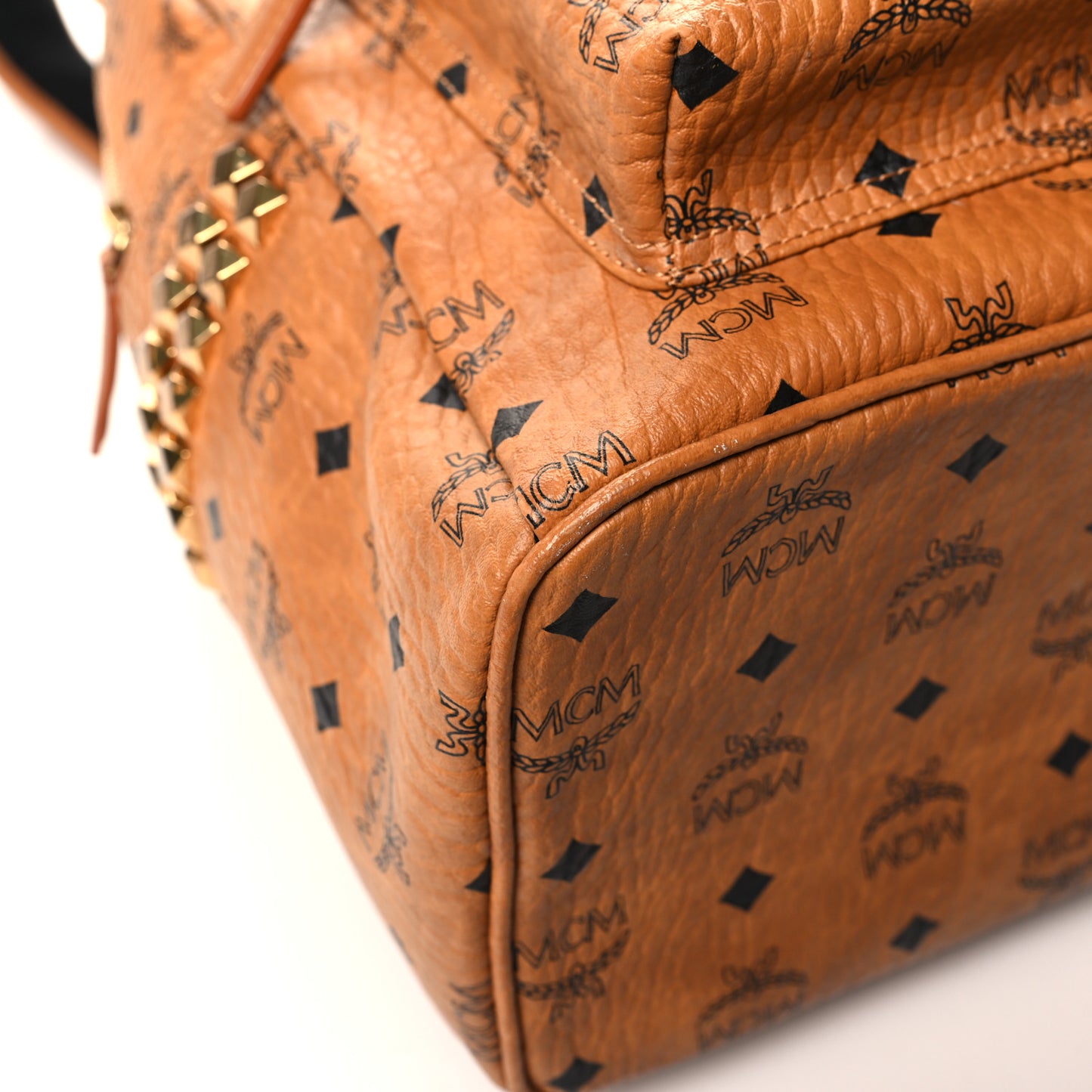 Visetos Medium Side Studs Stark Backpack Cognac
