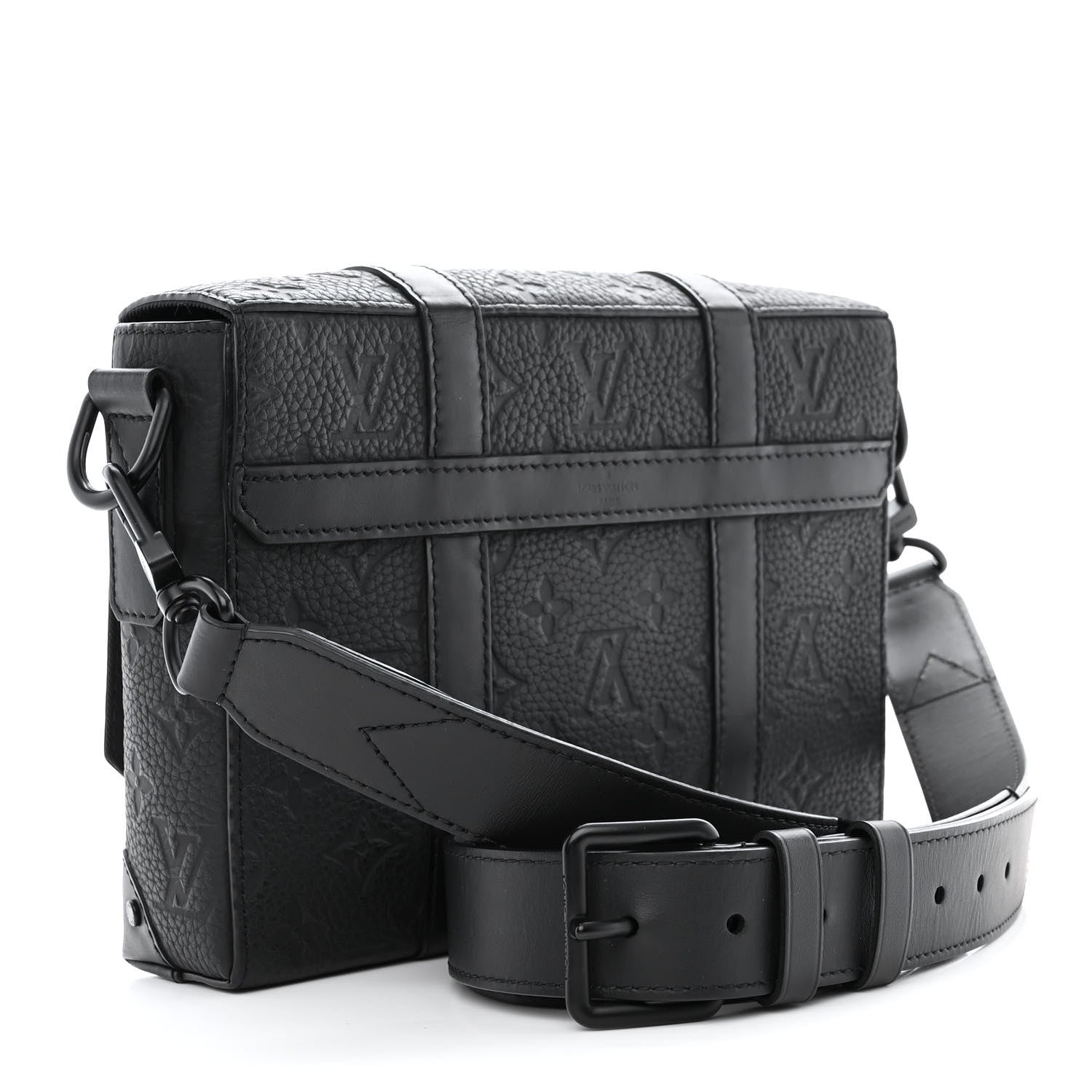 Louis Vuitton Taurillon Monogram Trunk Messenger Black 3 of 11