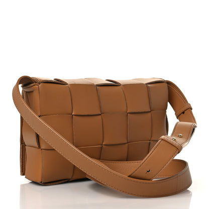 Bottega Veneta Lambskin Maxi Intrecciato Cassette Crossbody Bag Caramel 3 of 10