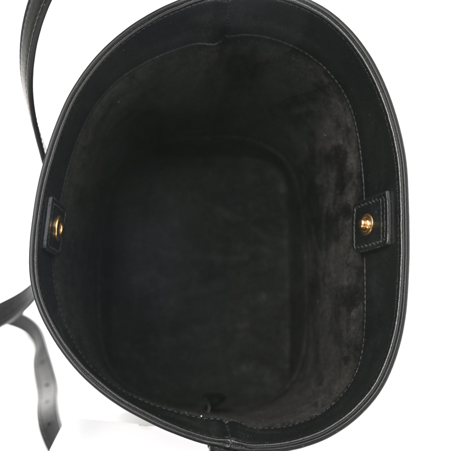 Smooth Calfskin Triomphe Small Bucket Bag Black