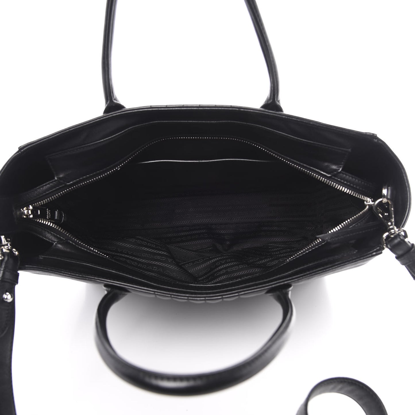 Soft Calfskin Impunture Diagramme Tote Black