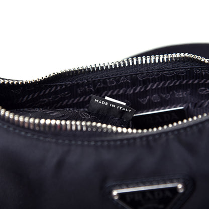 Prada Nylon Re-Edition 2005 Shoulder Bag Black 7 of 9
